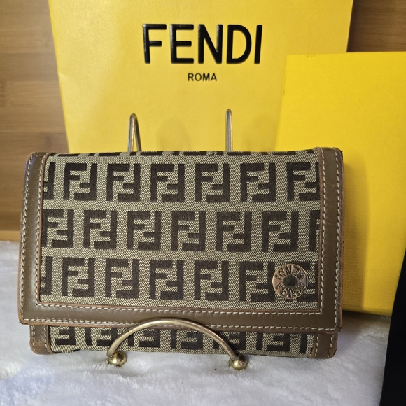 Fendi Handbags - All Inclusive Fendi Brown Wallet with Iconic Monogram Pattern